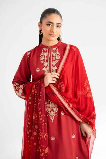 Nishat Linen 3 Piece - Jacquard Embroidered Suit - 42501819 Online Shopping